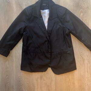 Black Women's Blazer with quartered sleeve